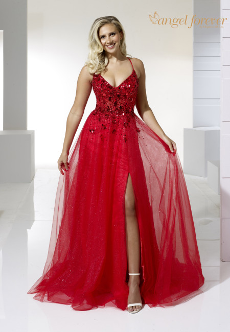 Angel Forever Red Tulle Ballgown